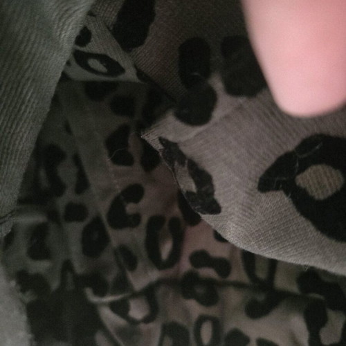 Animal print set like new, jacket with hood and pants