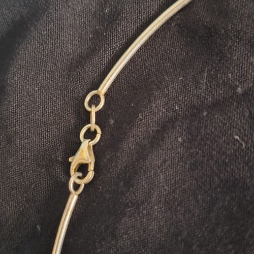Silver geometric choker necklace with triple pendant like new
