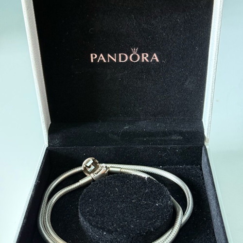 Pandora necklace with snake chain silver 925 like new, length 42 cm