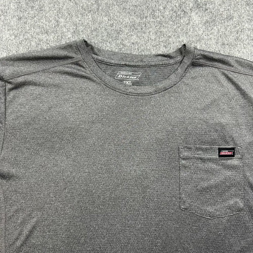 Dickies T-shirt men's short sleeve with pocket 2XL gray polyester