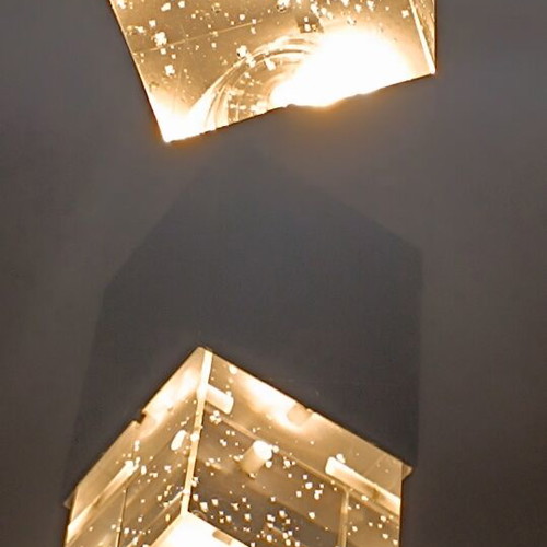 Modern three-light ceiling pendant lamp inox and crystal like new