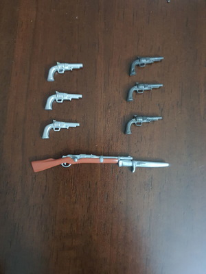 Playmobil western pistols and Victorian carbine set like new