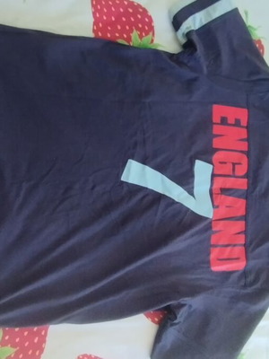 Lotto England No 7 Sports T-Shirt size S used, navy blue