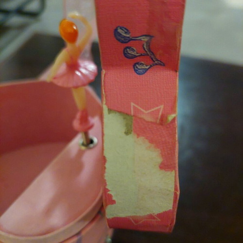 Jewelry box with wind-up ballerina used, Swan Lake melody