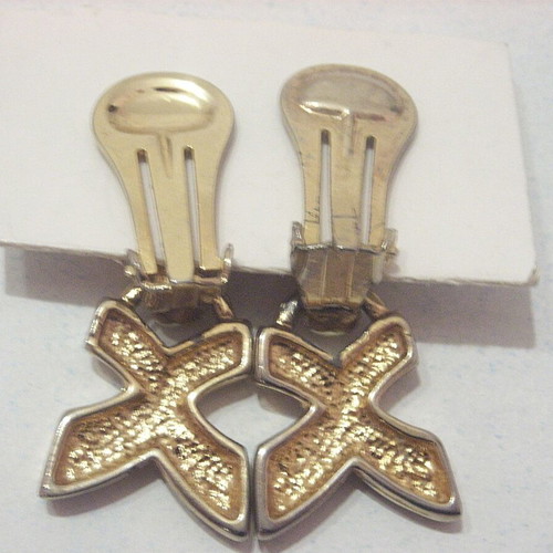 Women's clip-on earrings new, silver and gold color