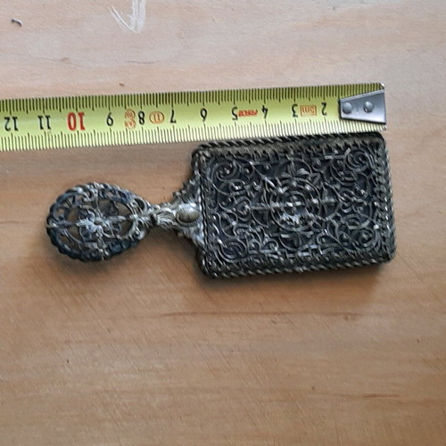 19th Century Hand Mirror used with Filigree Technique