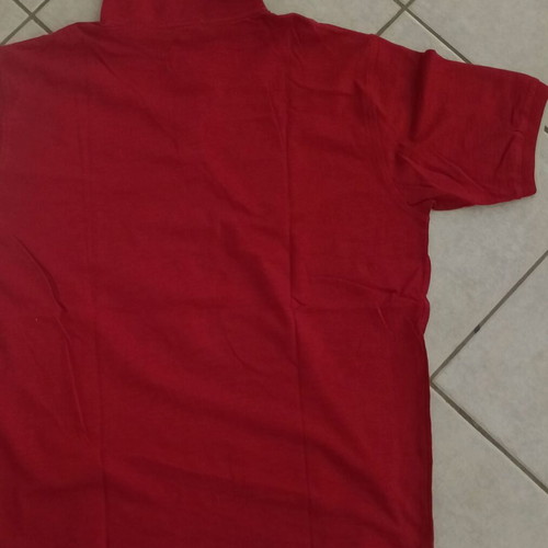 Del Piero men's t-shirt with collar and buttons size L like new, red