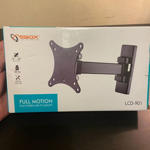 TV/Monitor wall mount 13"-28" Full Motion new, VESA 100x100