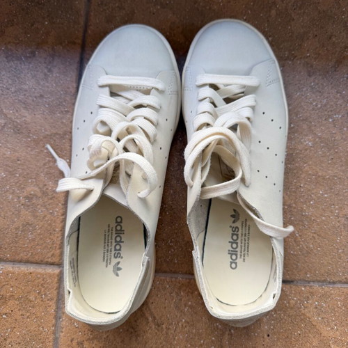 Adidas Stan Smith Decon sneakers, laser cut, unlined, size 38, grey and white