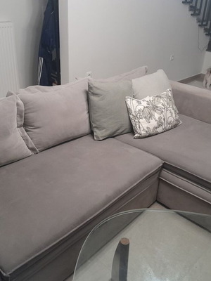 Καναπές 5θεσιος μεταχειρισμένος, γκρι και γκρι του πάγου