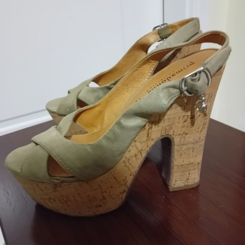 Primadonna women's high-heeled summer sandals like new, size 39, khaki