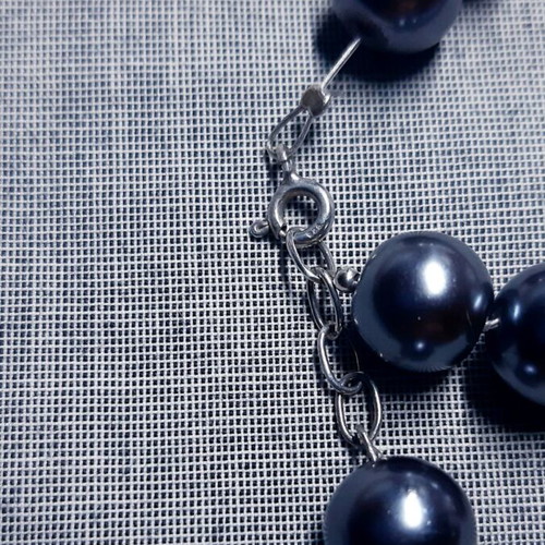 Etna bracelet with natural hematite and 925 silver, handmade