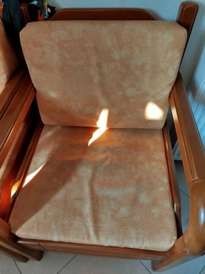 Armchairs used, solid wood set