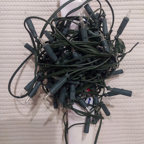 Christmas tree lights like new, 8 meters, warm white light