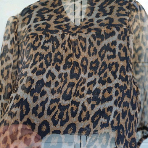 Zara shirt transparent leopard like new, size XL