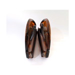 Foldable sunglasses used, brown