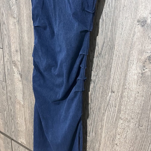 Denim dress with square neckline, blue, size S