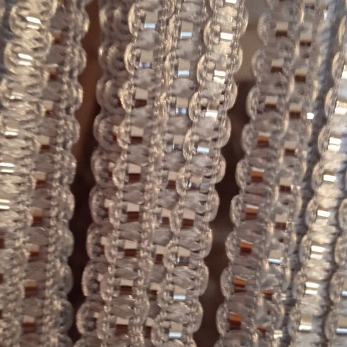 Figure curtain silver, new, 89 cm width and 2.5 m length