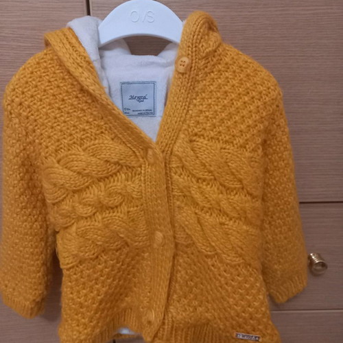 Mayoral jacket used 12-18 months with velour lining