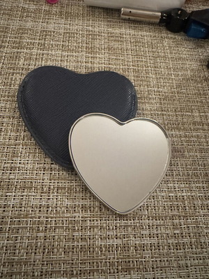 Oliver Weber Collection heart-shaped compact mirror with case