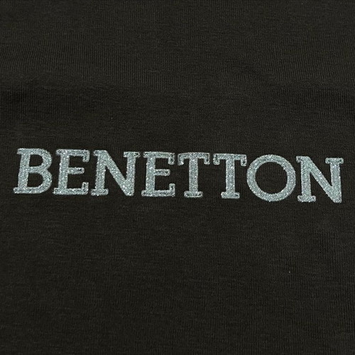 Benetton women's short-sleeve shirt used, brown, size large