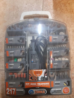 Δραπανο Kit Mini Drill 130W Σετ 217τεμ Poggi PG130W καινούργιο