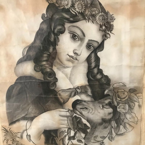 Old artwork by V. Chatzis 1899 used, dimensions 54x43 cm