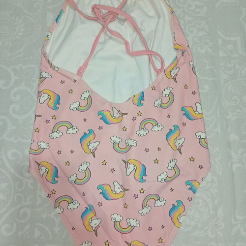 Zara Baby Girls' Swimsuit like new with unicorns and rainbows pink