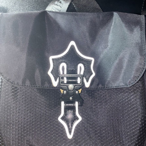 Trapstar London Crossbody Bag used, black with reflective logo
