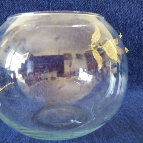 Glass Round Aquarium 2.5 Liters New
