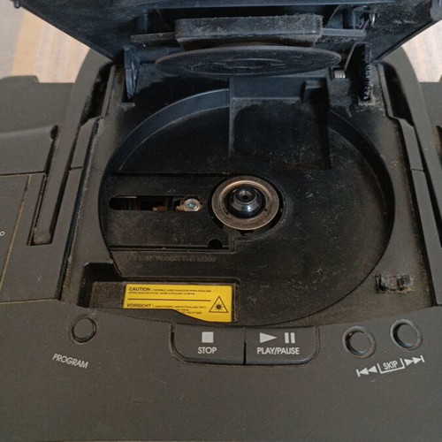 Radio cassette player CD used with battery operation and CD door issue