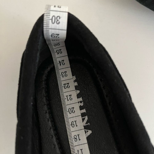 Moccasins new, leather, size 38/39, black