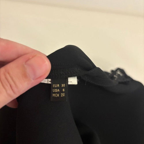 Massimo Dutti dress black, length 83 cm, slightly longer at back, like new