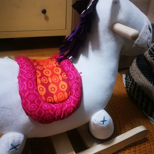 B.Toys Rocking Unicorn Horse like new, natural wood