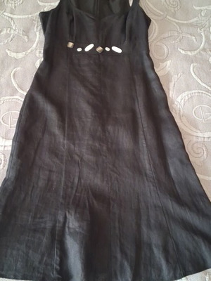 Mexx linen dress black like new, size S