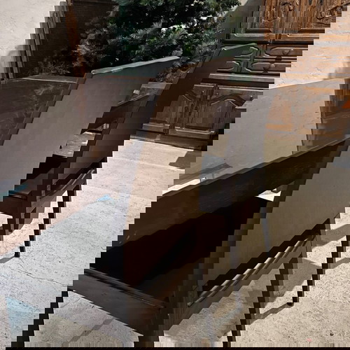 Τραπεζαρία ιταλική μεταχειρισμένη Wenge με 5 καρέκλες δερμάτινες