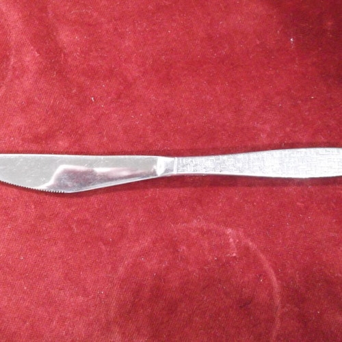 Vintage Mid Century Basketweave Knife TWA Trans World Airlines used