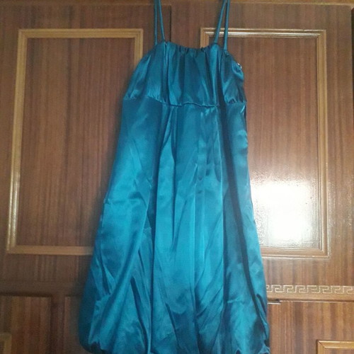 Box Now satin strapless dress cypress color like new
