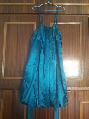 Box Now satin strapless dress cypress color like new