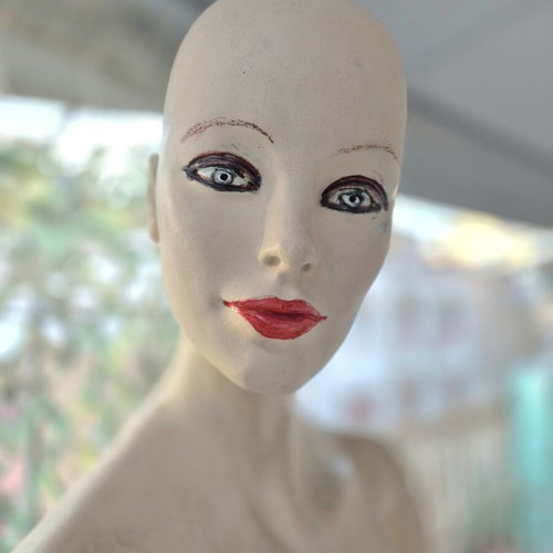 Vintage display mannequin used with metal base, 70s-80s style