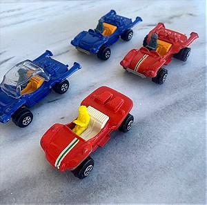 4 σπανια αυτοκινητακια μεταλικα ελληνικα συλλεκτικα 1980…Polfi toys, beach hopper, space car, rally winner