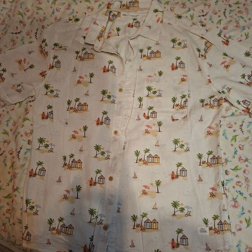 Zara Boys' Shirt New White Size 164 cm