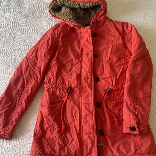 Benetton parka size S, red, fleece lining