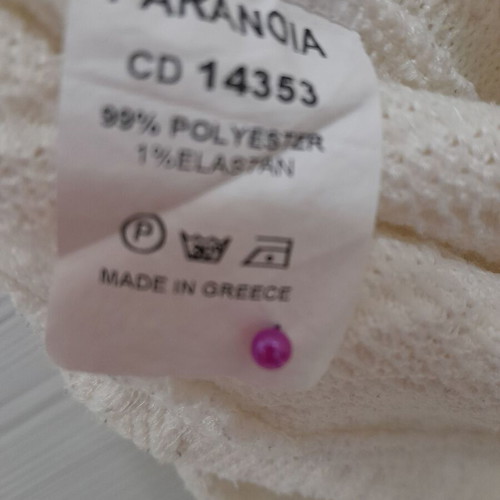 Paranoia white knitted short blouse used size M
