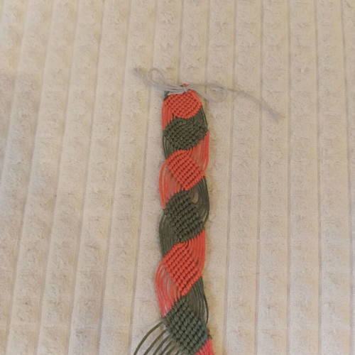 Macrame bookmark new handmade orange and khaki