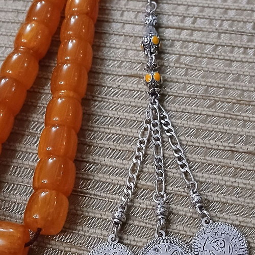 Bakelite komboloi worry beads with metal traditional tassel