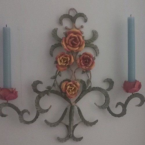 Wall candle holder handmade like new, romantic style