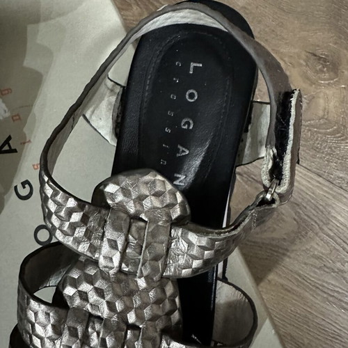Logan leather shoes size 38, grey