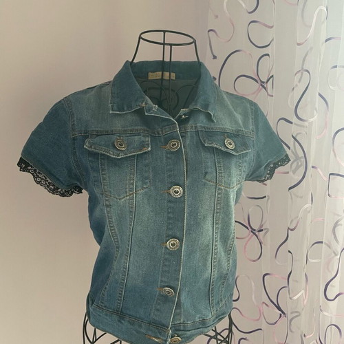 Denim blouse used, blue
