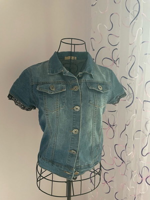 Denim blouse used, blue